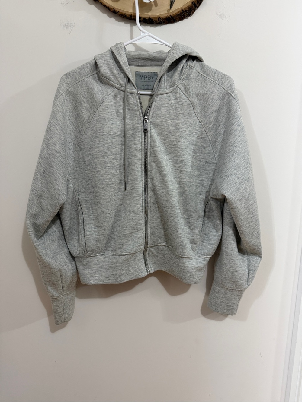 Abercrombie & Fitch Light Gray Zip-Up Hoodie